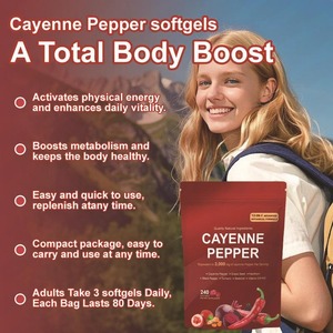 <strong>Cayenne</strong> <strong>Pepper</strong> Extract Softgel <strong>Capsules</strong> Private Label Best Price 240 <strong>Cayenne</strong> <strong>Pepper</strong> Supplement Vitamin K2 +D3 - Product Image 2