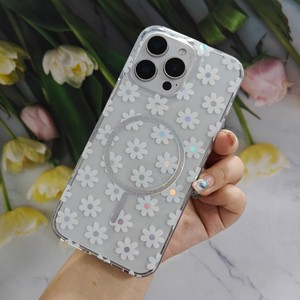 Funda Transparente para Teléfono con Diseño de Flores Holográficas Pastel Wildflower para iPhone 6 <span class=keywords><strong>7</strong></span> <span class=keywords><strong>X</strong></span> 11 12 13 14 15 16 17 Pro Max Samsung S26U - Product Image 5
