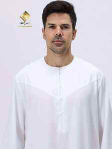 <b>Men'S</b> Elegant Arabic <b>Thobe</b> - Soft Long Sleeve Prayer Robe,all outputs - Product Image 2