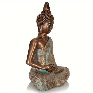 Elegante estatua de Buda de estilo Vintage para decoraciones del hogar-Adorno de resina budista tailandés Artesanía <span class=keywords><strong>Zen</strong></span> del sudeste asiático Budismo - Product Image 4