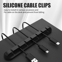Organisateur de câbles pour téléphone portable, support de câble flexible USB pour table, en plastique réutilisable, support de câble de charge