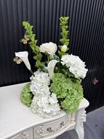 Guirlande florale suspendue Top Tulip Green Ball 60cm Shell, Arche en corne blanche, Guirlande florale Fuchsia, Fleurs pour arche florale pour décorations de table de mariage