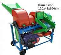 Machine à battre le grain facile à utiliser, batteuse agricole pour blé, soja, maïs, décortiqueuse de céréales multifonctionnelle