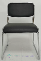 Chaise de bureau en PU de haute qualité chaises de conférence chaise de personnel de bureau avec pied fixe