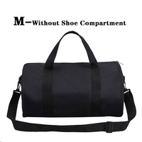 Sac de sport en toile imperméable avec logo personnalisé pour homme et femme, grande capacité, compartiment à chaussures, style tendance, fermeture à glissière
