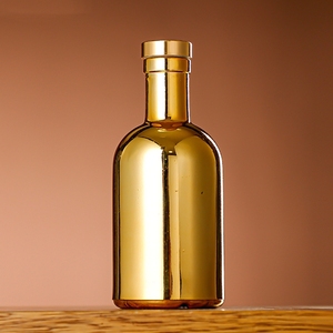 カスタムモダン電気プレート高ワインボトル酒デカンターゴールデンジュースアイスワインボトルガラスウェディングジュース用 - Product Image 4