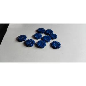 Cuarzo turquesa azul tallado en forma de flor, piedra preciosa tallada de 18 mm, piedra de cuarzo turquesa suelta, talla de flor azul en piedra preciosa. - Product Image 6