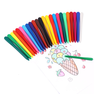 Pastelli Lavabili Certificati EN-71 ASTM, 12/24 Pezzi, Difficili da Rompere, Colori Vivaci per Disegno Quotidiano e Creazione Artistica - Product Image 1