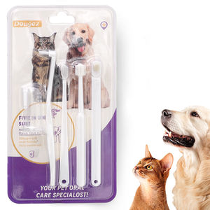 مجموعة فرش أسنان الحيوانات الأليفة مجموعة تنظيف الفم الإصبع فرشاة أسنان الكلب القط صبغة أسنان الحيوانات الأليفة العناية بالجمال عبر الحدود - Product Image 1