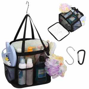 Popular Waterproof Lady Pocket Double Handle Hanging <b>Tidy</b> Practical <b>Shower</b> Bag with 7 Outer Pockets - Product Image 1