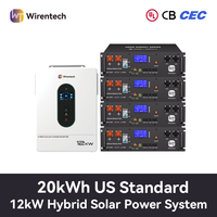 Kit ESS domestique 51,2 V 100 Ah, batterie en rack, onduleur solaire 12000 W pour la sauvegarde de l'alimentation de toute la maison