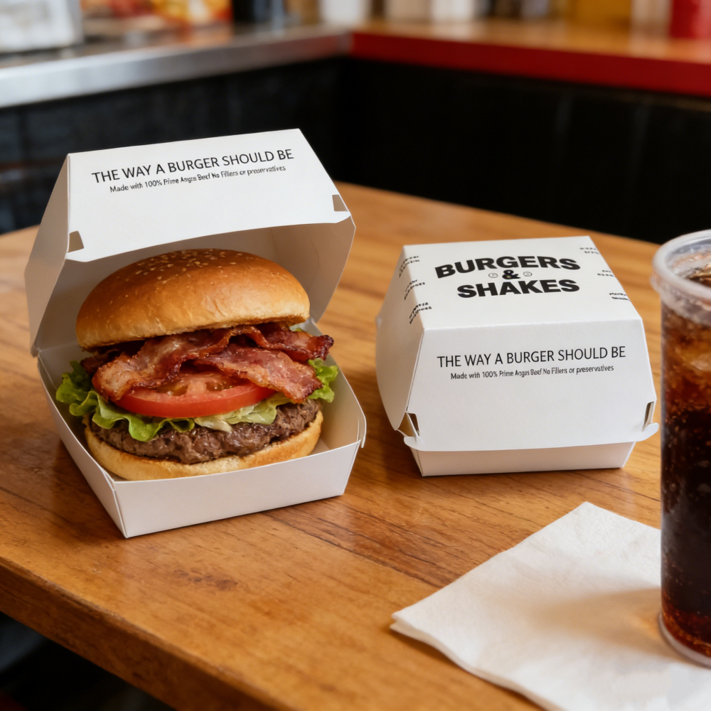 Caja personalizada para hamburguesas
