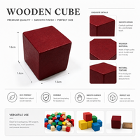 Cubes en bois massif écologiques et durables de 1,6 cm pour jeux de société, jetons vierges à peindre, boîte cadeau, couleurs personnalisées en gros, OEM