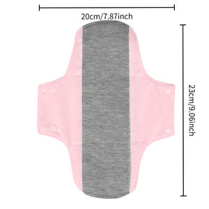 Serviettes hygiéniques réutilisables, lot de 4, anti-fuites, lavables, <span class=keywords><strong>couche</strong></span> supérieure en pur coton, ultra absorbantes <span class=keywords><strong>pour</strong></span> femmes - Product Image 3