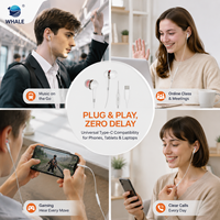 Écouteurs filaires blancs WHALE TC avec fil, vente en gros, écouteurs filaires et casques musicaux, pour écouteurs filaires Apple