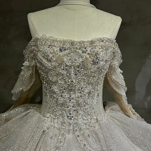 Wx96 Nouvelle robe de mariée élégante de style palais féérique haut de gamme avec motif de diamants pailletés Jancember - Product Image 4