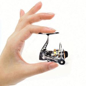 Carrete de Pesca Giratorio MN en Oferta, Relación de Engranajes 4.3:1, 1BB, 143g, Aleación de Aluminio, Arrastre Máximo de 4KG, Manivela Intercambiable, para Ríos y Arroyos - Product Image 1