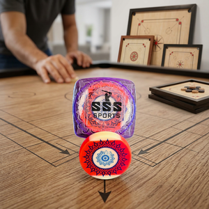 PVC Full Color <b>Carrom</b> <b>Board</b> Table Game with Custom Logo Gift Box Indoor Family Entertainment OEM ODM Striker Set - Product Image 6