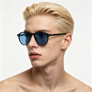 Nouvelles Lunettes de Soleil de Luxe Classiques Rondes Ovales <span class=keywords><strong>en</strong></span> Acétate avec Double Rivet sur les Branches, Verres Polarisés HD, Gafas De <span class=keywords><strong>Sol</strong></span> pour Femmes et Unisexe - Product Image 2