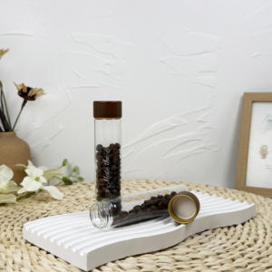 Tube en verre personnalisé de 118 mm avec bouchon résistant aux enfants pour les bonbons gélifiés - Product Image 5