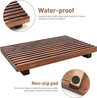 Fabricant de plateaux décoratifs en bois sur mesure, plateau de bar en bois 45 cm x 6 cm pour salle de bain, plateau d'accessoires en bois