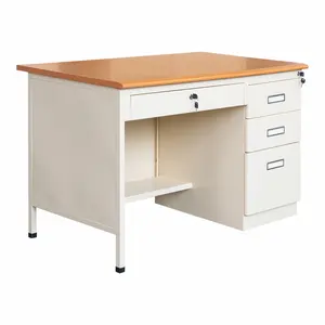 Современная низкая цена, домашний офисный стол с выдвижными ящиками, компьютерный стол, металлическое офисное оборудование, рабочий стол, офисный стол