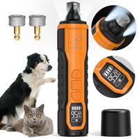 Cortauñas Eléctrico para Mascotas, 5 Velocidades, Ultra Silencioso, Recargable por USB-C, Bloqueo Automático, Luces LED, Diseño de Múltiples Cabezales, Puntas Intercambiables