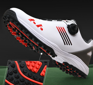 L.L. Chaussures de golf blanches en PU pour hommes avec boucle rotative et doublure en mesh pour le printemps - Product Image 4