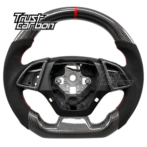 Volante Calefactable de Fibra de Carbono Personalizado para Chevrolet <span class=keywords><strong>Camaro</strong></span> RS SS ZL1 LT1 Edición <span class=keywords><strong>Hot</strong></span> <span class=keywords><strong>Wheels</strong></span> 2016-2022 - Product Image 1
