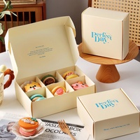 Boîte d'emballage pour pâtisserie, macarons, dacquoise, conteneur vide pour desserts de boulangerie, application d'emballage pour friandises