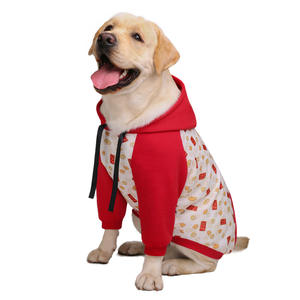 Atacado abastecido 2022 <span class=keywords><strong>pet</strong></span> vermelho hoodies ano novo traje de natal para cachorro grande - Product Image 6