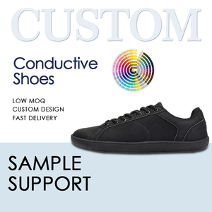 <span class=keywords><strong>Scarpe</strong></span> di Sicurezza Personalizzate in Pelle Vegana e Gomma, Morbide, Leggere, Comode, Traspiranti e Conduttive - Product Image 1