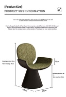 Chaise de coiffeuse pivotante design avec éclairage, luxe léger, minimalisme moderne pour mobilier de maison
