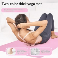 Tapis de yoga en EVA épaissi de 0,6 cm pour femmes - Anti-bruit, antidérapant, longueur 183 cm, pour exercices, saut à la corde, sieste des étudiants, avec sangle