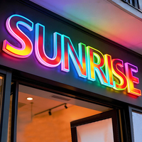 Enseigne LED personnalisée pour entreprise avec éclairage RGB, lettres 3D lumineuses, logo d'hôtel, de club, d'anime, enseignes extérieures pour entreprises