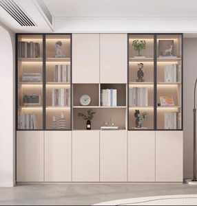 Dimensioni personalizzate luce minimalista di lusso eco-friendly per risparmiare spazio moderno montaggio a pavimento libreria grande capacità soggiorno Home Office - Product Image 5