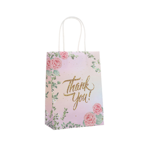 Foska <span class=keywords><strong>Sylvan</strong></span> Sacs en papier kraft de deux tailles Matériau recyclé avec poignées Accessoires de ruban Banquet Festival Sacs cadeaux de remerciement - Product Image 1