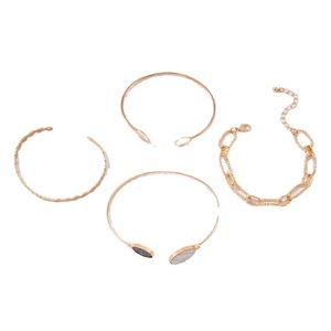 Nuovo prodotto braccialetto marmo catena spessa tendenza moda esagerata personalità quattro pezzi Set braccialetto aperto braccialetto <span class=keywords><strong>reggiseno</strong></span> - Product Image 6