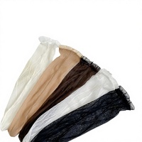 Chaussettes décontractées élégantes pour femmes en dentelle transparente ultra-fine avec volants, respirantes, noires, blanches, couleur chair