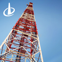 Tour de communication en acier à 4 poteaux, 20~120m, galvanisée à chaud, pour antenne 5G et radio sans fil