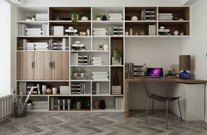 Bibliothèque personnalisée haut de gamme éclairage intégré pour chambre salon étagère de <span class=keywords><strong>casier</strong></span> d'affichage en verre pour armoire à <span class=keywords><strong>vin</strong></span> étagère - Product Image 5