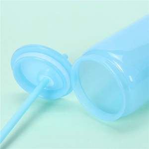 16Oz <b>Plastic</b> Lid Neon Blue Blank <b>Plastic</b> <b>Tumbler</b> - Product Image 4