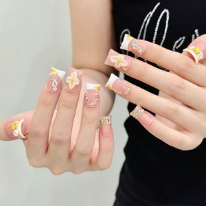 <span class=keywords><strong>Faux</strong></span> <span class=keywords><strong>ongles</strong></span> artificiels de luxe faits à la main, style chic et élégant, design français en forme de bec de canard, pour les doigts, vente en gros, haute qualité - Product Image 5