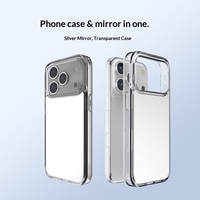 Coque de téléphone 2-en-1 avec panneau arrière interchangeable et miroir haute définition pour iPhone 17 Pro Max – Nouveau modèle style Ins