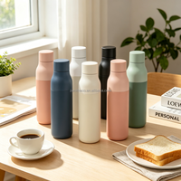 Bouteille d'eau classique réutilisable en acier inoxydable à double paroi isolée, bouteille de sport sous vide avec logo personnalisé pour les voyages