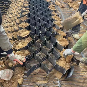 Industrial Outdoor HDPE Geocells Soil Consolidation <strong>Honeycomb</strong> Geotextile Stretch Mesh For Slope Protection - Product Image 1