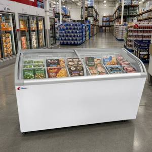 Congélateur coffre de supermarché à efficacité énergétique, réglable, pour aliments surgelés et glaces, avec affichage, contrôle électronique intégré, prise européenne - Product Image 2