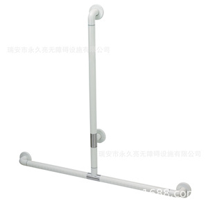 ราวจับในห้องน้ำรูปตัว T ยี่ห้อ YJL ผลิตจากพลาสติกและสแตนเลส รับน้ำหนักได้ 100 กก. ป้องกันการลื่น เพื่อความปลอดภัย - Product Image 2