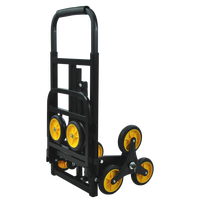 Chariot d'escalade pliable Uni-Silent 150 kg avec 10 roues et poignée réglable FHT150-6S