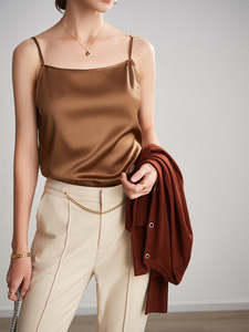 Camicia da Notte <span class=keywords><strong>di</strong></span> <span class=keywords><strong>Lusso</strong></span> in Seta <span class=keywords><strong>di</strong></span> Gelso Satinata Primaverile da Donna, Elegante, Tinta Unita, con Scollo a V, Sexy, per Lingerie e Abbigliamento da Notte - Product Image 4